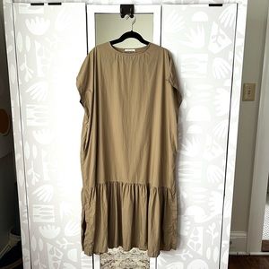 Black Crane Box Dress in Clay, XS/S